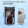 imageNiveaya Double Space Waterproof Phone Pouch  2 Pack Waterproof Phone Lanyard Case with iPhone 1615141312 Pro Max up to 83quot Phone Dry Bags for Vacation Beach Pool Kayak Cruise Travel EssentialsBlack  Powder Blue