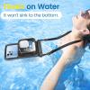 imageNiveaya Floatable Floating Waterproof Phone Pouch 2 PackUp to 85quot Large Space Adjustable Neck Lanyard Waterproof Phone Case Phone Dry Bags for Vacation Beach Pool Kayak Cruise Travel EssentialsTransparent Black  Transparent Black