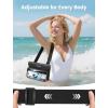 imageNiveaya IP68 Waterproof Fanny Pack  2 Pack Floating Dry Bag Pouch Phone Waterproof Waist Pouch Dry Bag Beach Kayaking Swimming Boat Essentials for iPhone 1615141312 Pro Max up to 95quotBlackWhite
