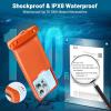 imageNiveaya Waterproof Phone Pouch Waterproof Phone Case Compatible for iPhone 15 14 13 12 Pro Max Up to 7quot IPX8 Cellphone Kayak Accessories Travel Essentials 1PackPack of 1 Orange