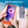 imageNiveaya Waterproof Phone Pouch Waterproof Phone Case Compatible for iPhone 15 14 13 12 Pro Max Up to 7quot IPX8 Cellphone Kayak Accessories Travel Essentials 1PackPack of 1 Orange
