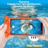 imageNiveaya Waterproof Phone Pouch Waterproof Phone Case Compatible for iPhone 15 14 13 12 Pro Max Up to 7quot IPX8 Cellphone Kayak Accessories Travel Essentials 1PackPack of 1 Orange