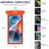 imageNiveaya Waterproof Phone Pouch Waterproof Phone Case Compatible for iPhone 15 14 13 12 Pro Max Up to 7quot IPX8 Cellphone Kayak Accessories Travel Essentials 1PackPack of 1 Orange