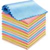 image24 Pcs Fish Scale Streak Free Miracle Cleaning Cloth Easy Clean Nanoscale Microfiber Window Mirror Glass Cleaning Cloth Lint Free Cloth Wine Glass Polishing Towel ReusableColor Shipped Randomly