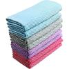 image24 Pcs Fish Scale Streak Free Miracle Cleaning Cloth Easy Clean Nanoscale Microfiber Window Mirror Glass Cleaning Cloth Lint Free Cloth Wine Glass Polishing Towel ReusableBlueGrayPurplePink