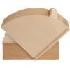 imageNiveaya 200 Count Cone Coffee Filters Size 02 Natural Unbleached Paper Coffee Filter Disposable Cone Filters for Pour Over and Drip Coffee Maker 24Cupnatural brown