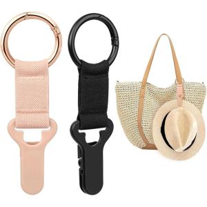 imageNiveaya Hat Clip for Travel on Bag  2 Pack Vacation Beach Cruise Essentials Accessory for Travel Handbag Backpack LuggageBlack  Pink