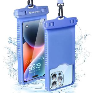 imageNiveaya Waterproof Phone Pouch Waterproof Phone Case Compatible for iPhone 15 14 13 12 Pro Max Up to 7quot IPX8 Cellphone Kayak Accessories Travel Essentials 1PackPack of 1 Light blue