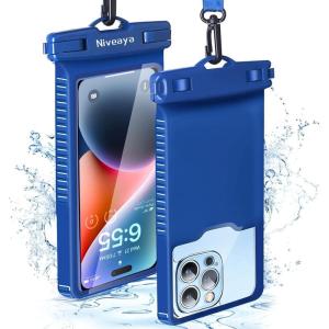 imageNiveaya Waterproof Phone Pouch Waterproof Phone Case Compatible for iPhone 15 14 13 12 Pro Max Up to 7quot IPX8 Cellphone Kayak Accessories Travel Essentials 1PackPack of 1 Dark blue