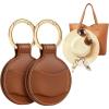 imageNiveaya Upgraded Magnetic Hat Clip for Hanging Sunglasses Stylish Hat Clip for Travel Bag Luggage Backpack Strong Magnet Hat Holder HandsFree Beach Cruise Vacation Essentials 1Pack Beige2pcs Brown