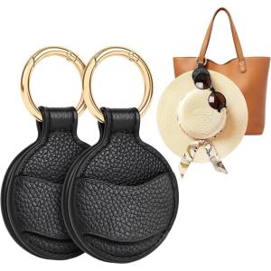 imageNiveaya Upgraded Magnetic Hat Clip for Hanging Sunglasses Stylish Hat Clip for Travel Bag Luggage Backpack Strong Magnet Hat Holder HandsFree Beach Cruise Vacation Essentials 1Pack Beige2Pcs Black