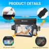 imageNiveaya Double Space Waterproof Fanny Pack IPX8 Waterproof Pouch Dry Belt Bag for Beach Kayaking Swimming Touchscreen amp PhotographyBoat Travel Essentials for Women Men2 PackBlackGreen
