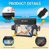 imageNiveaya Double Space Waterproof Fanny Pack IPX8 Waterproof Pouch Dry Belt Bag for Beach Kayaking Swimming Touchscreen amp PhotographyBoat Travel Essentials for Women Men2 PackBlackBlack