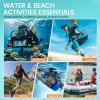 imageNiveaya Double Space Waterproof Fanny Pack IPX8 Waterproof Pouch Dry Belt Bag for Beach Kayaking Swimming Touchscreen amp PhotographyBoat Travel Essentials for Women Men2 PackBlackBlue