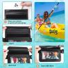 imageNiveaya Double Space Waterproof Fanny Pack IPX8 Waterproof Pouch Dry Belt Bag for Beach Kayaking Swimming Touchscreen amp PhotographyBoat Travel Essentials for Women Men2 PackBlackBlack