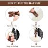 imageNiveaya Hat Clip for Travel on Bag  2 Pack Vacation Beach Cruise Essentials Accessory for Travel Handbag Backpack Luggage Securely Hold to Keep Hat Shaped BrownBrown2pcs Blackbrown