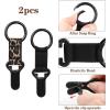 imageNiveaya Hat Clip for Travel on Bag  2 Pack Vacation Beach Cruise Essentials Accessory for Travel Handbag Backpack Luggage Securely Hold to Keep Hat Shaped BrownBrown2pcs Blackleopard