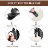 imageNiveaya Hat Clip for Travel on Bag  2 Pack Vacation Beach Cruise Essentials Accessory for Travel Handbag Backpack Luggage Securely Hold to Keep Hat Shaped BrownBrownBlack  Black