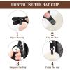 imageNiveaya Hat Clip for Travel on Bag  2 Pack Vacation Beach Cruise Essentials Accessory for Travel Handbag Backpack Luggage Securely Hold to Keep Hat Shaped BrownBrown2pcs Blackleopard