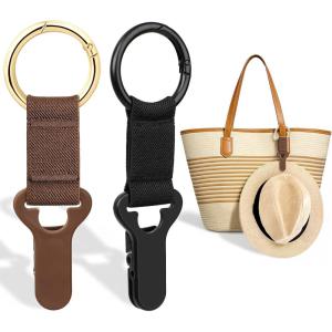 imageNiveaya Hat Clip for Travel on Bag  2 Pack Vacation Beach Cruise Essentials Accessory for Travel Handbag Backpack Luggage Securely Hold to Keep Hat Shaped BrownBrown2pcs Blackbrown