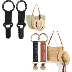 imageNiveaya 2 Pcs Hat Clip for Travel  Vacation Beach Cruise Essentials Accessory for Travel Handbag Backpack Luggage