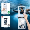 image:imageNiveaya Double Space Waterproof Phone Pouch IPX8 Phone Case with Lanyard for iPhone 17 16 15 Pro Max Galaxy S25 Ultra Cellphone Dry Bag for Beach Cruise Travel Ship Essentials 2 Pack up to 83Clear Clear