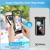 image:imageNiveaya Double Space Waterproof Phone Pouch IPX8 Phone Case with Lanyard for iPhone 17 16 15 Pro Max Galaxy S25 Ultra Cellphone Dry Bag for Beach Cruise Travel Ship Essentials 2 Pack up to 83Black Rose Red