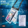 image:imageNiveaya Double Space Waterproof Phone Pouch IPX8 Phone Case with Lanyard for iPhone 17 16 15 Pro Max Galaxy S25 Ultra Cellphone Dry Bag for Beach Cruise Travel Ship Essentials 2 Pack up to 83Clear Clear