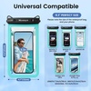 image:imageNiveaya Double Space Waterproof Phone Pouch IPX8 Phone Case with Lanyard for iPhone 17 16 15 Pro Max Galaxy S25 Ultra Cellphone Dry Bag for Beach Cruise Travel Ship Essentials 2 Pack up to 83Green Pink