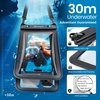 image:imageNiveaya Double Space Waterproof Phone Pouch IPX8 Phone Case with Lanyard for iPhone 17 16 15 Pro Max Galaxy S25 Ultra Cellphone Dry Bag for Beach Cruise Travel Ship Essentials 2 Pack up to 83Black Teal