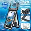 image:imageNiveaya Double Space Waterproof Phone Pouch IPX8 Phone Case with Lanyard for iPhone 17 16 15 Pro Max Galaxy S25 Ultra Cellphone Dry Bag for Beach Cruise Travel Ship Essentials 2 Pack up to 83Black Orange