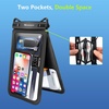 image:imageNiveaya Double Space Waterproof Phone Pouch IPX8 Phone Case with Lanyard for iPhone 17 16 15 Pro Max Galaxy S25 Ultra Cellphone Dry Bag for Beach Cruise Travel Ship Essentials 2 Pack up to 83Black Black