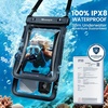 image:imageNiveaya Double Space Waterproof Phone Pouch IPX8 Phone Case with Lanyard for iPhone 17 16 15 Pro Max Galaxy S25 Ultra Cellphone Dry Bag for Beach Cruise Travel Ship Essentials 2 Pack up to 83Black Black
