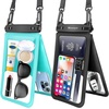 image:imageNiveaya Double Space Waterproof Phone Pouch IPX8 Phone Case with Lanyard for iPhone 17 16 15 Pro Max Galaxy S25 Ultra Cellphone Dry Bag for Beach Cruise Travel Ship Essentials 2 Pack up to 83Black Teal