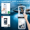image:imageNiveaya Double Space Waterproof Phone Pouch IPX8 Phone Case with Lanyard for iPhone 17 16 15 Pro Max Galaxy S25 Ultra Cellphone Dry Bag for Beach Cruise Travel Ship Essentials 2 Pack up to 83Clear Clear