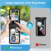 image:imageNiveaya Double Space Waterproof Phone Pouch IPX8 Phone Case with Lanyard for iPhone 17 16 15 Pro Max Galaxy S25 Ultra Cellphone Dry Bag for Beach Cruise Travel Ship Essentials 2 Pack up to 83Black Teal
