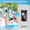 image:imageNiveaya Double Space Waterproof Phone Pouch IPX8 Phone Case with Lanyard for iPhone 17 16 15 Pro Max Galaxy S25 Ultra Cellphone Dry Bag for Beach Cruise Travel Ship Essentials 2 Pack up to 83Green Pink