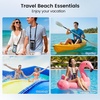 image:imageNiveaya Double Space Waterproof Phone Pouch IPX8 Phone Case with Lanyard for iPhone 17 16 15 Pro Max Galaxy S25 Ultra Cellphone Dry Bag for Beach Cruise Travel Ship Essentials 2 Pack up to 83Black Orange