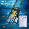 image:imageNiveaya Double Space Waterproof Phone Pouch IPX8 Phone Case with Lanyard for iPhone 17 16 15 Pro Max Galaxy S25 Ultra Cellphone Dry Bag for Beach Cruise Travel Ship Essentials 2 Pack up to 83Clear Clear