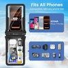 image:imageNiveaya Double Space Waterproof Phone Pouch IPX8 Phone Case with Lanyard for iPhone 17 16 15 Pro Max Galaxy S25 Ultra Cellphone Dry Bag for Beach Cruise Travel Ship Essentials 2 Pack up to 83Black  White