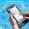 image:imageNiveaya Double Space Waterproof Phone Pouch IPX8 Phone Case with Lanyard for iPhone 17 16 15 Pro Max Galaxy S25 Ultra Cellphone Dry Bag for Beach Cruise Travel Ship Essentials 2 Pack up to 83Black Rose Red