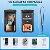 image:imageNiveaya 2 Pack Floating Waterproof Phone Pouch IP68 Waterproof Phone Case with Lanyard for iPhone 17 16 15 Pro Max Touchscreen amp Photography Cellphone Dry Bag Beach Cruise Essentialsup to 85BlackGreen