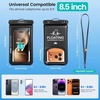 image:imageNiveaya 2 Pack Floating Waterproof Phone Pouch IP68 Waterproof Phone Case with Lanyard for iPhone 17 16 15 Pro Max Touchscreen amp Photography Cellphone Dry Bag Beach Cruise Essentialsup to 85BlackBlack