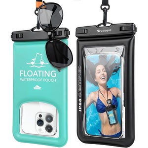 image:imageNiveaya 2 Pack Floating Waterproof Phone Pouch IP68 Waterproof Phone Case with Lanyard for iPhone 17 16 15 Pro Max Touchscreen amp Photography Cellphone Dry Bag Beach Cruise Essentialsup to 85BlackGreen