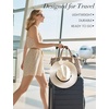 image:imageNiveaya Magnetic Hat Clip for Travel on Bag Strong Magnet Keeps Hat Secure on Purse Luggage Backpack Travel Essentials Accessory for Beach Cruise Outdoor Stylish Leather Finish Light Brown1PCS Beige