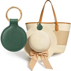 image:imageNiveaya Magnetic Hat Clip for Travel on Bag Strong Magnet Keeps Hat Secure on Purse Luggage Backpack Travel Essentials Accessory for Beach Cruise Outdoor Stylish Leather Finish Light Brown1pcs Green