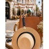 image:imageNiveaya Hat Clip for Travel 2Pcs Sleek Woven Design with Durable Metal Clip Secure Hat Holder for Straw Sun Hats amp Baseball Cap on Bag Purse Backpack Luggage Chic Beach Cruise Travel Essentials2pcs Blackgreen