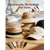 image:imageNiveaya Hat Clip for Travel 2Pcs Sleek Woven Design with Durable Metal Clip Secure Hat Holder for Straw Sun Hats amp Baseball Cap on Bag Purse Backpack Luggage Chic Beach Cruise Travel Essentials2pcs Browncream White