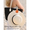 image:imageNiveaya Magnetic Hat Clip for Travel on Bag Strong Magnet Keeps Hat Secure on Purse Luggage Backpack Travel Essentials Accessory for Beach Cruise Outdoor Stylish Leather Finish khakiOrange