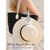 image:imageNiveaya Magnetic Hat Clip for Travel on Bag Strong Magnet Keeps Hat Secure on Purse Luggage Backpack Travel Essentials Accessory for Beach Cruise Outdoor Stylish Leather Finish khakiSilver
